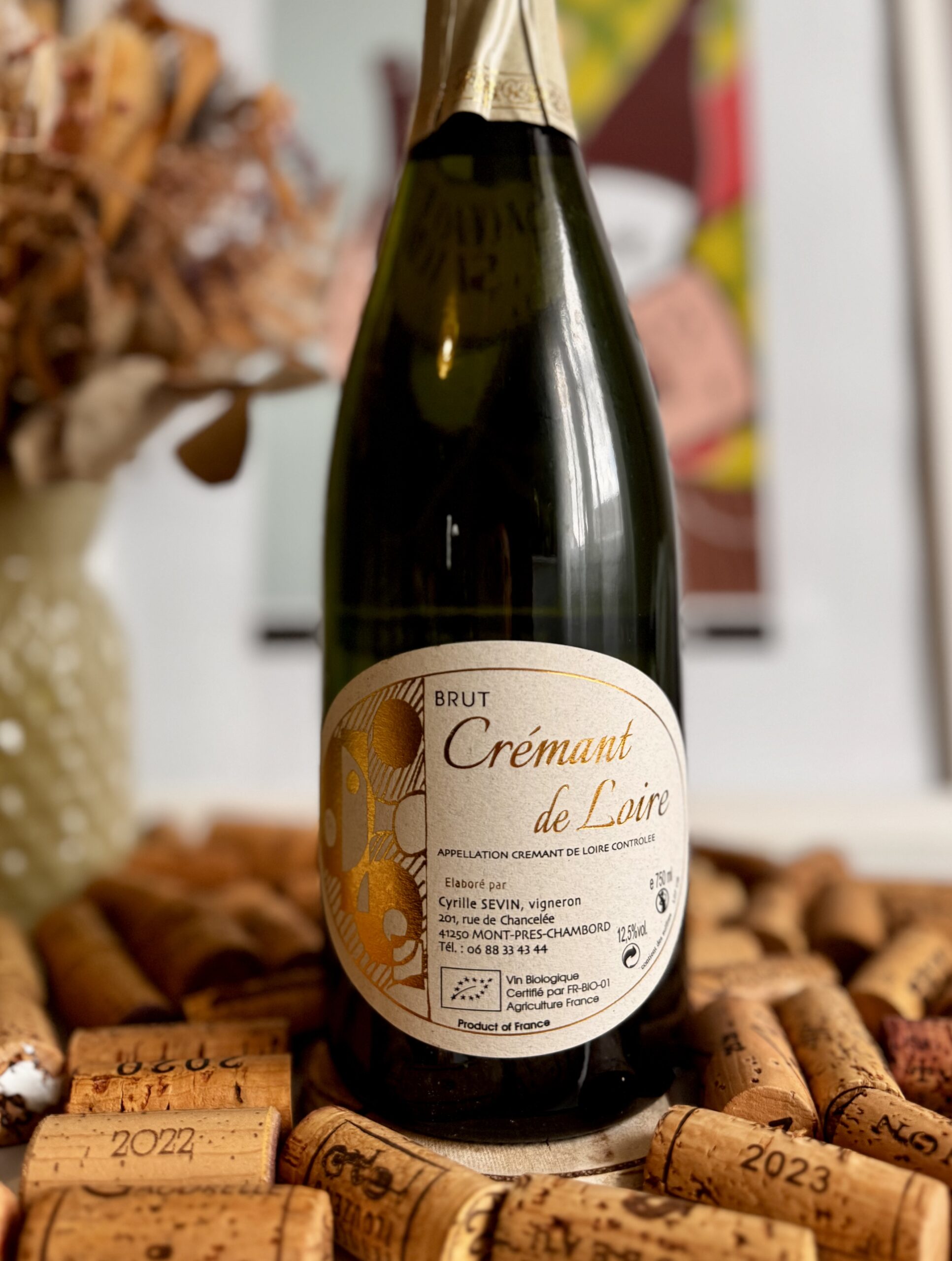 aoc crémant de loire non dosé 2020 cyrille sevin aoc crémant de loire non dosé 2020 cyrille sevin